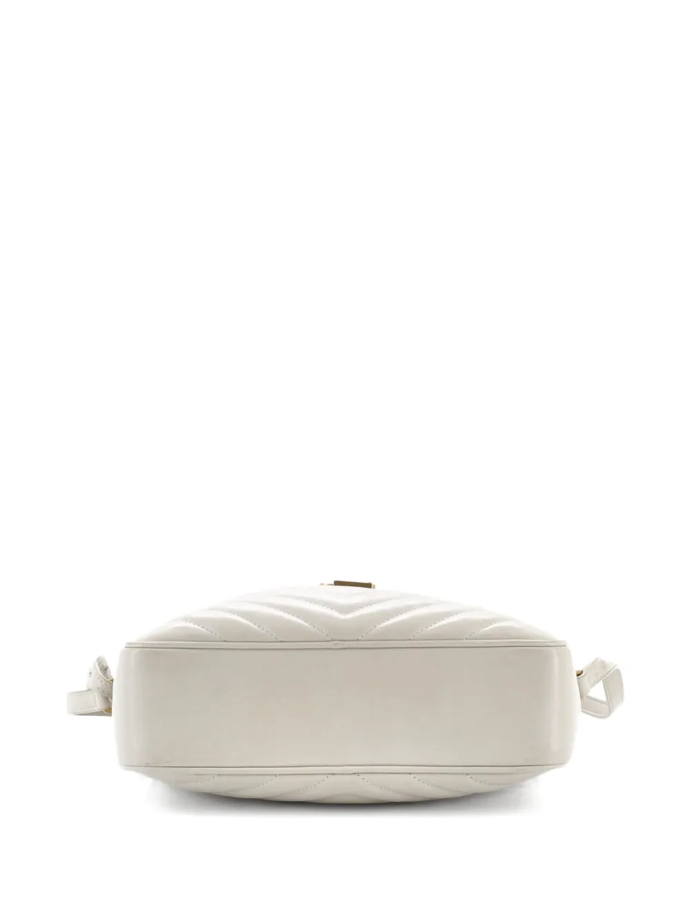 Pre-owned Saint Laurent Lou Camera Bag Matelasse Chevron Leather Small Crossbody Bag In Neutral