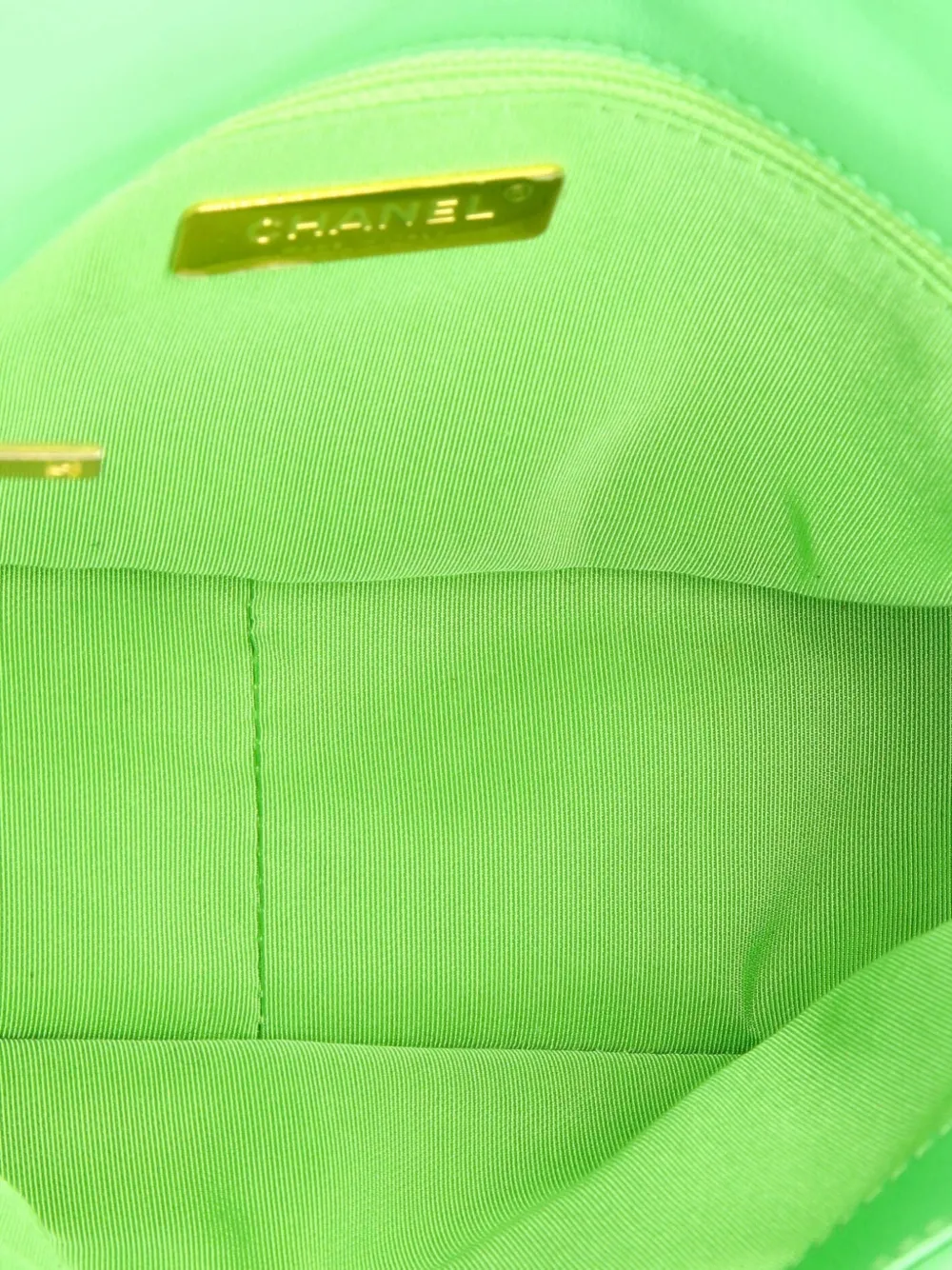 CHANEL Pre-owned 19 Flap Bag Quilted Leather Medium Crossbody Bag In Green