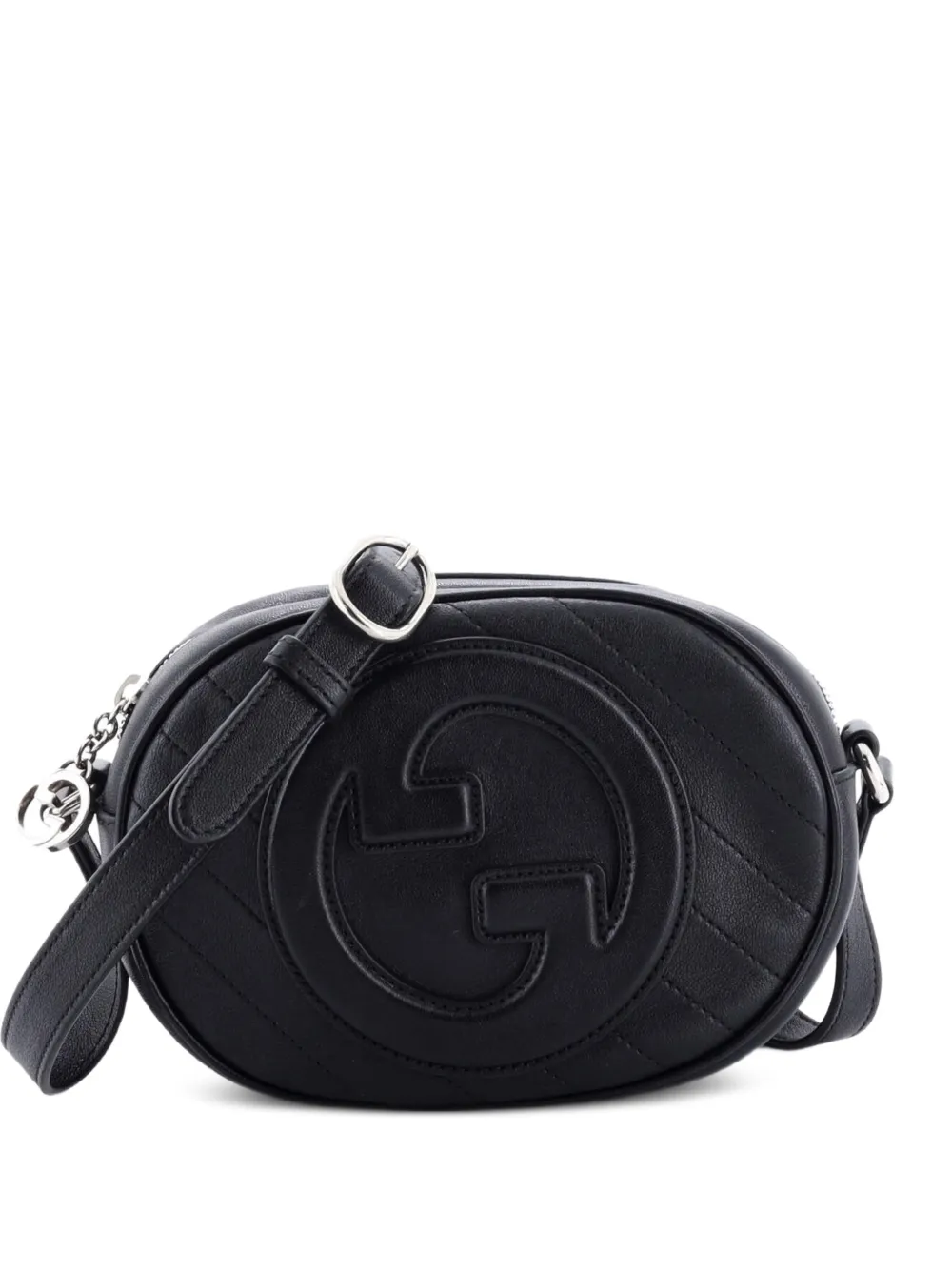 Gucci Pre-Owned Blondie NM Round Camera Bag Diagonal Quilted Leather crossbody bag - Nero
