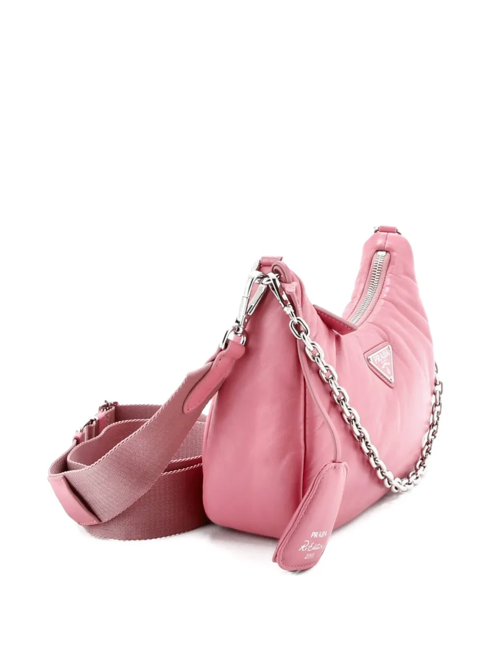 PRADA Pre-owned Re-edition 2005 Nappa Leather Small Shoulder Bag In Pink
