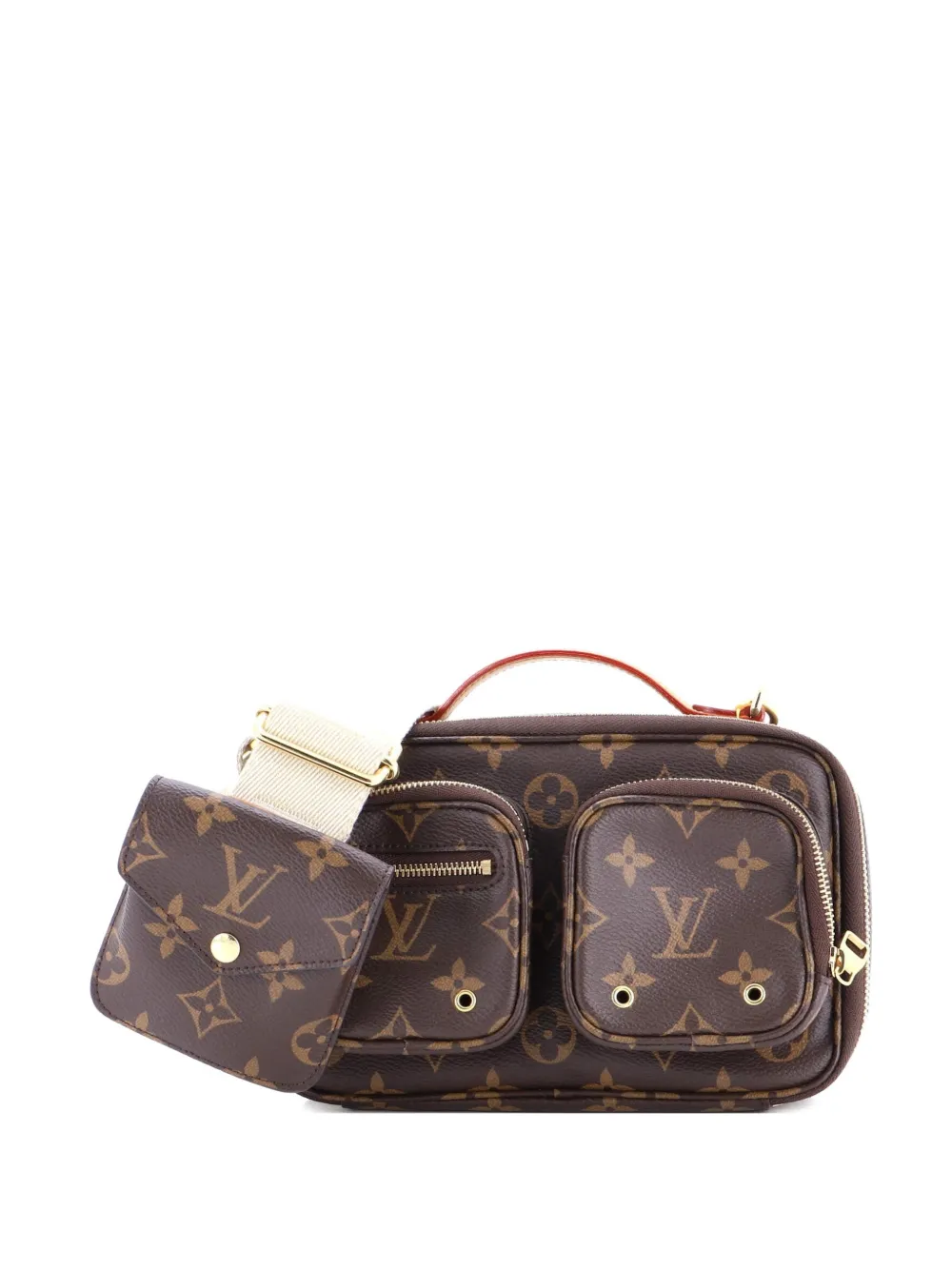 Pre-owned Louis Vuitton Utility Monogram Canvas Crossbody Bag In Brown