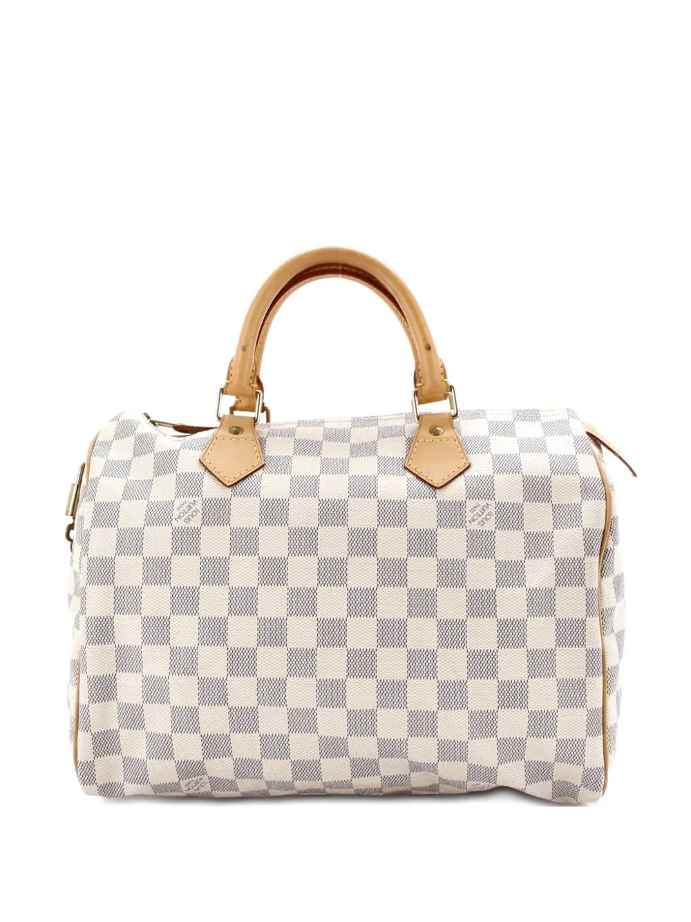Pre-owned Louis Vuitton Speedy Handbag Damier 30 Satchel In White