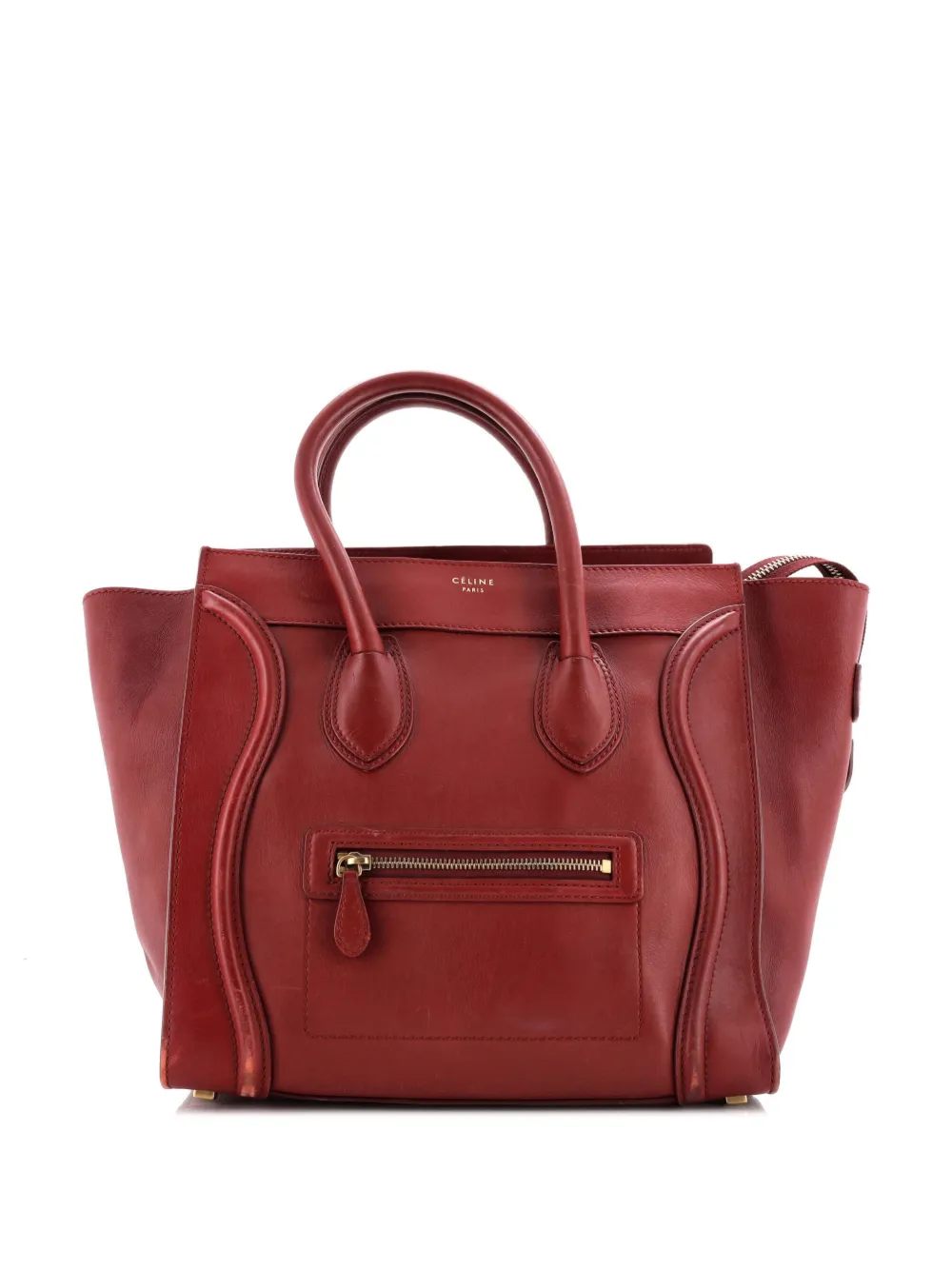 Celine Pre-Owned Luggage Bag Smooth Leather Medium tote bag - Rosso