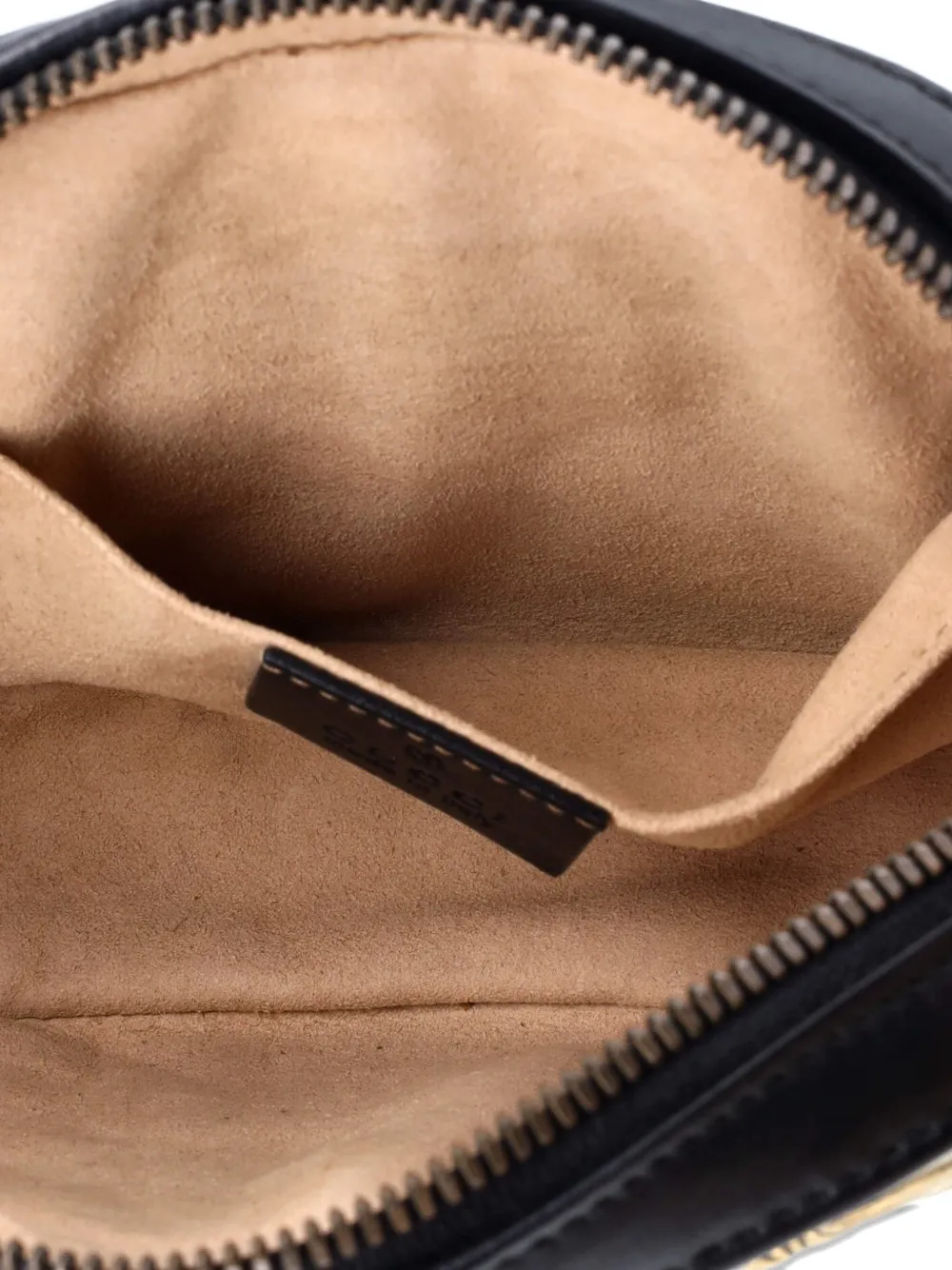 Pre-owned Gucci Gg Marmont Embellished Matelasse Leather Belt Bag In Black