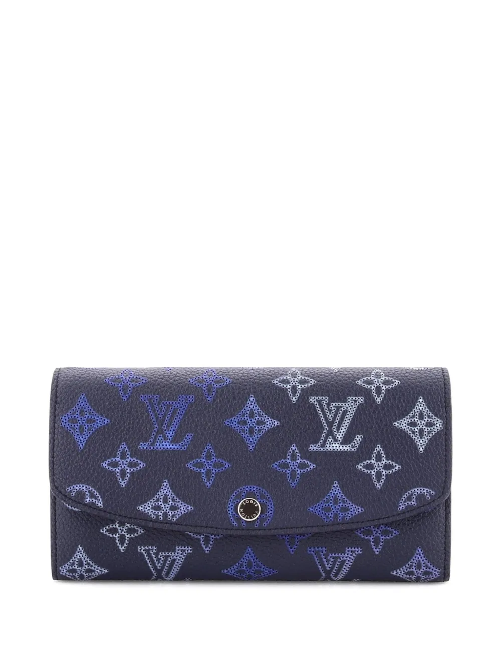 Louis Vuitton Pre-Owned Iris Wallet NM Flight Mode Mahina Leather small wallets - Blu