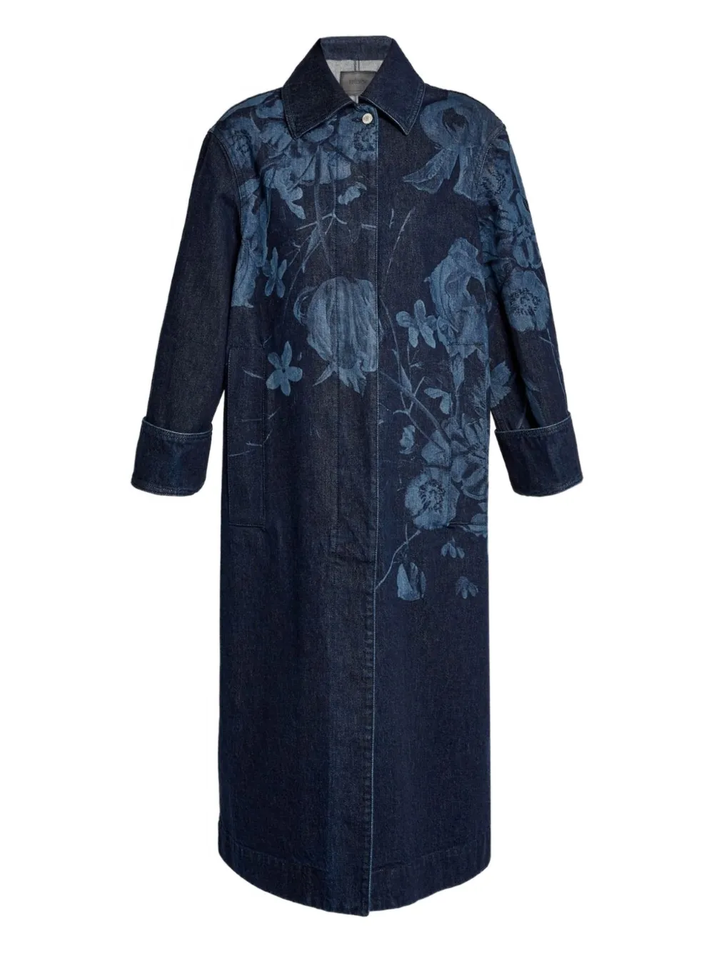 ERDEM floral-print coat - Blue
