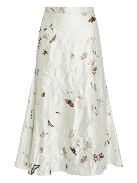 ERDEM printed-detail A-line midi skirt