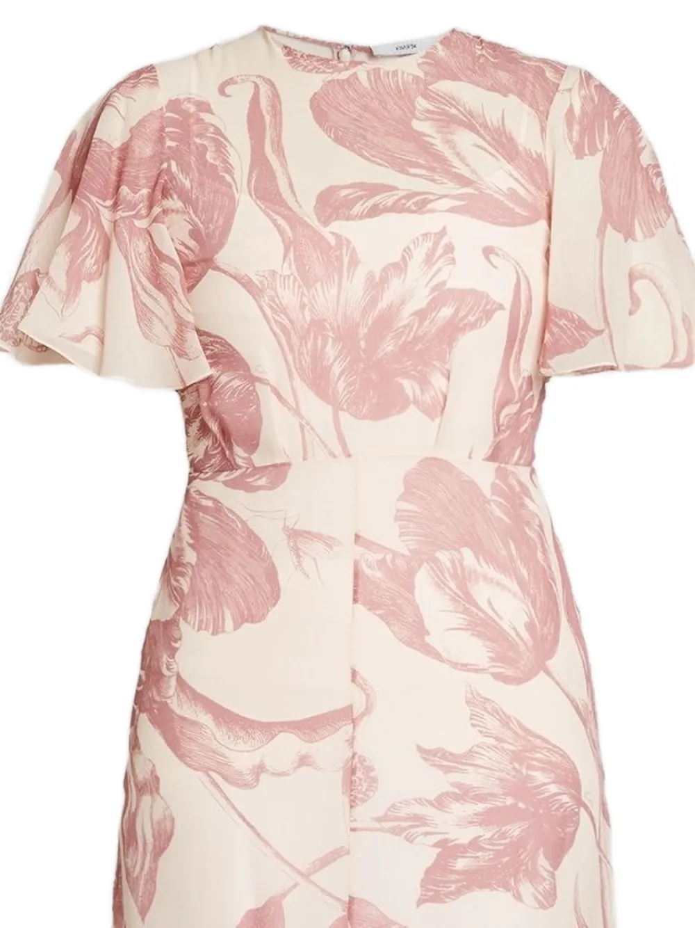 ERDEM Midi-jurk met bloemenprint - Beige