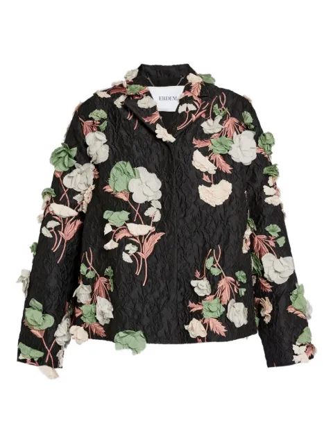 ERDEM floral-detail embroidered blazer