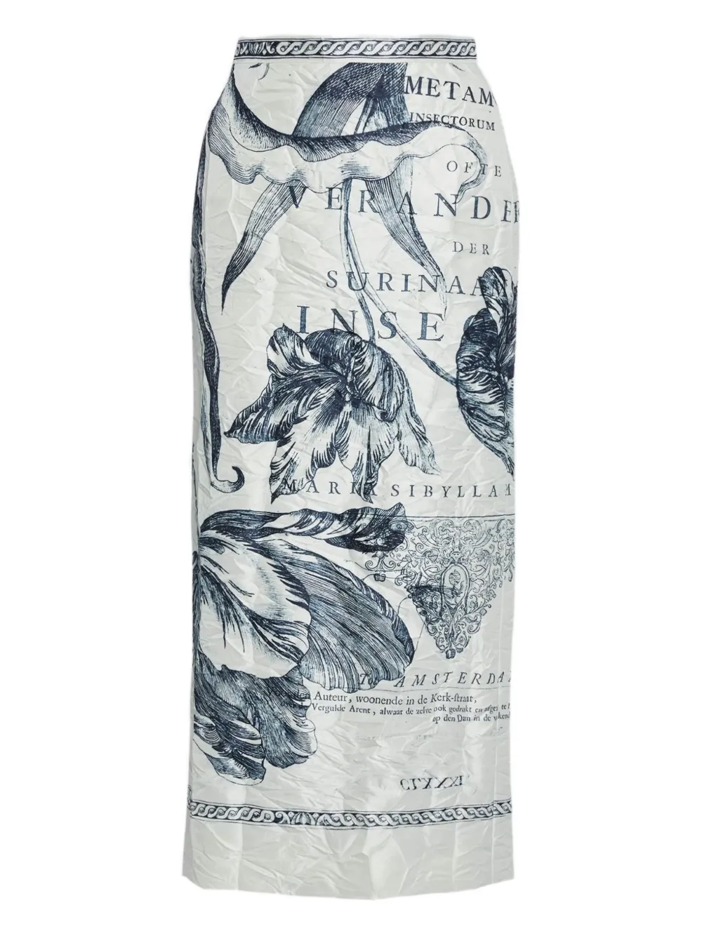 ERDEM Gonna midi a fiori - Bianco