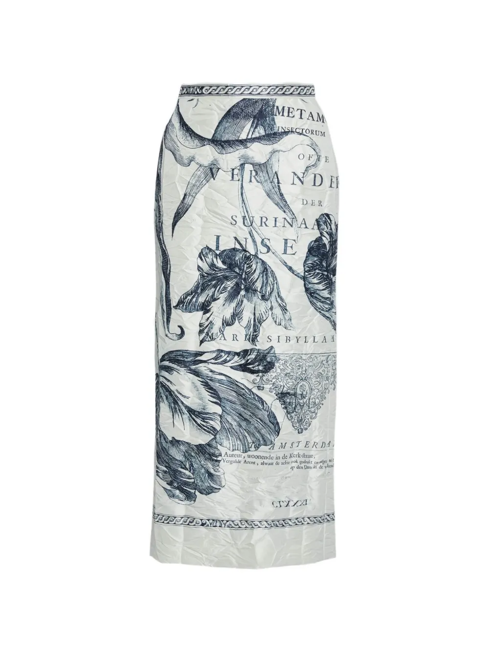 ERDEM Gonna midi a fiori - Bianco