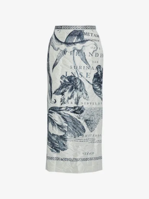 ERDEM floral-print midi skirt
