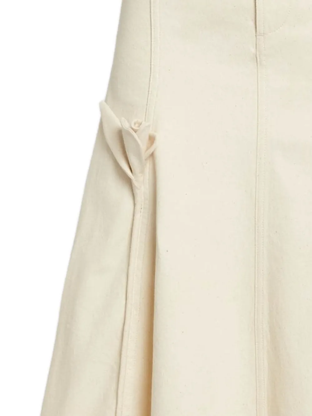 ERDEM Flared midi-rok met knoopsluiting - Beige