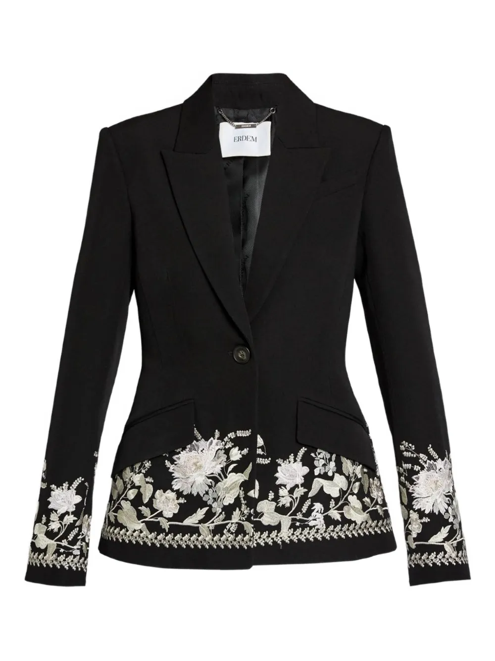ERDEM Blazer con ricamo - Nero