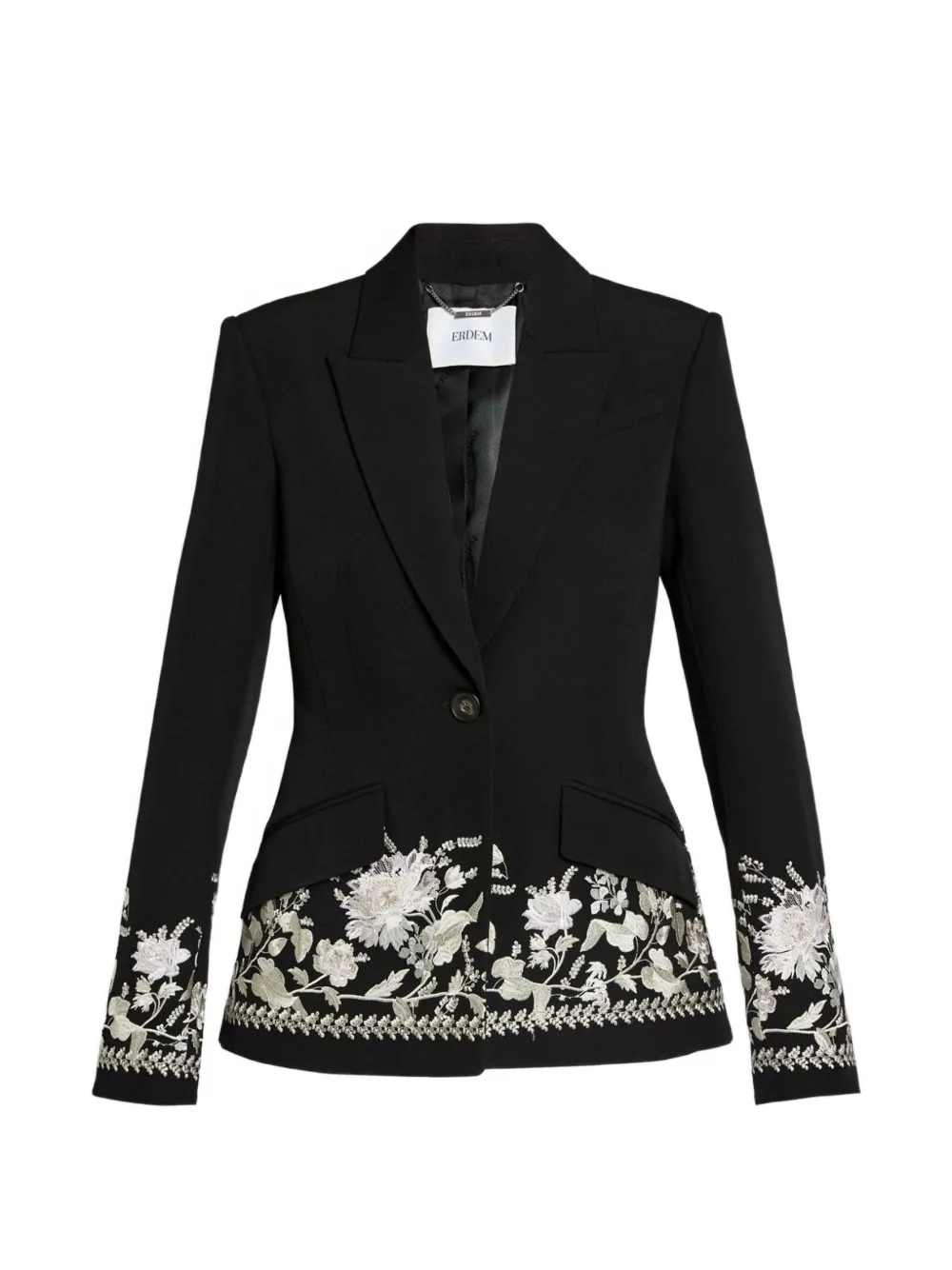 ERDEM Blazer con ricamo - Nero
