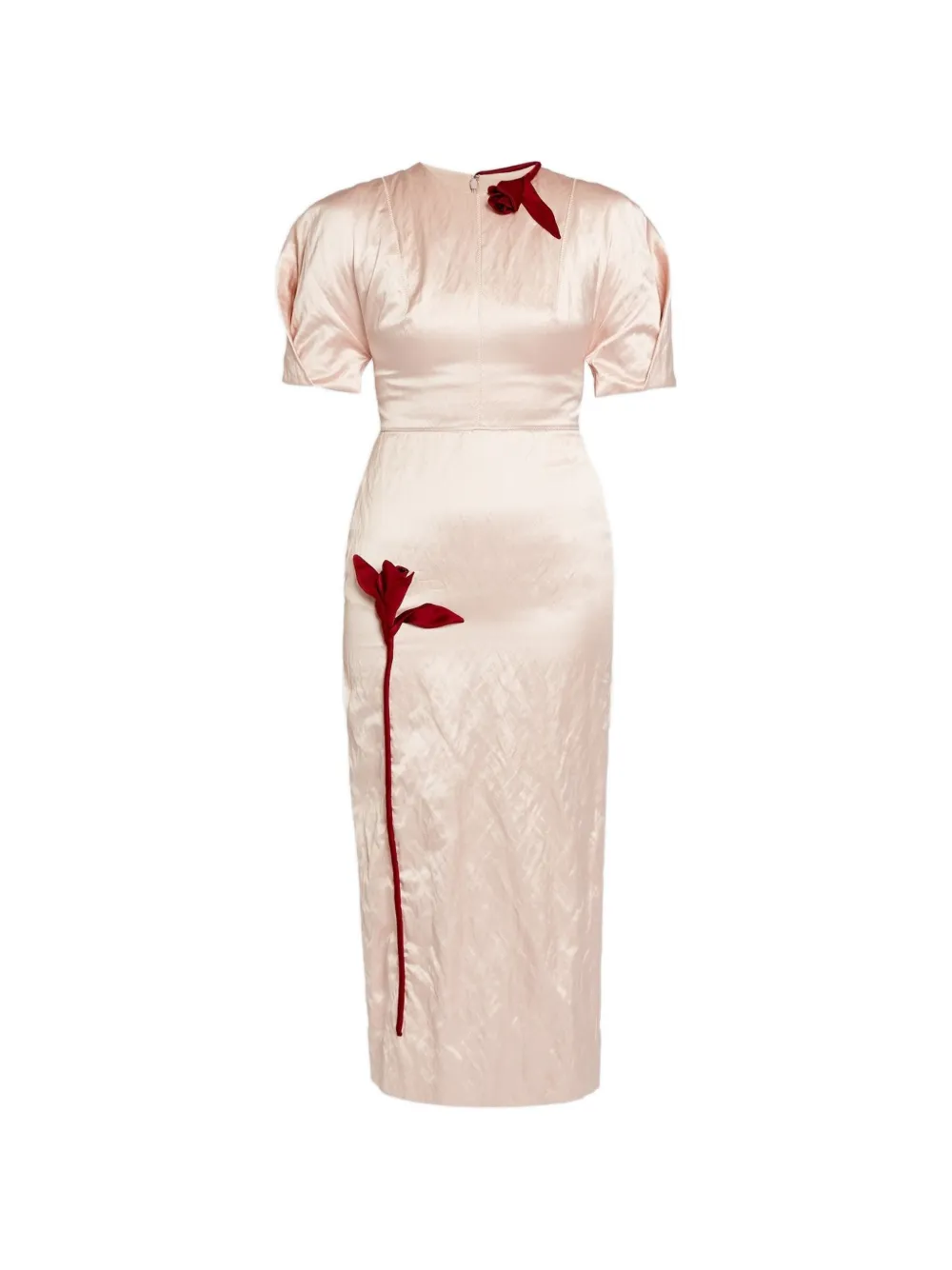 ERDEM Abito midi con ricamo - Rosa