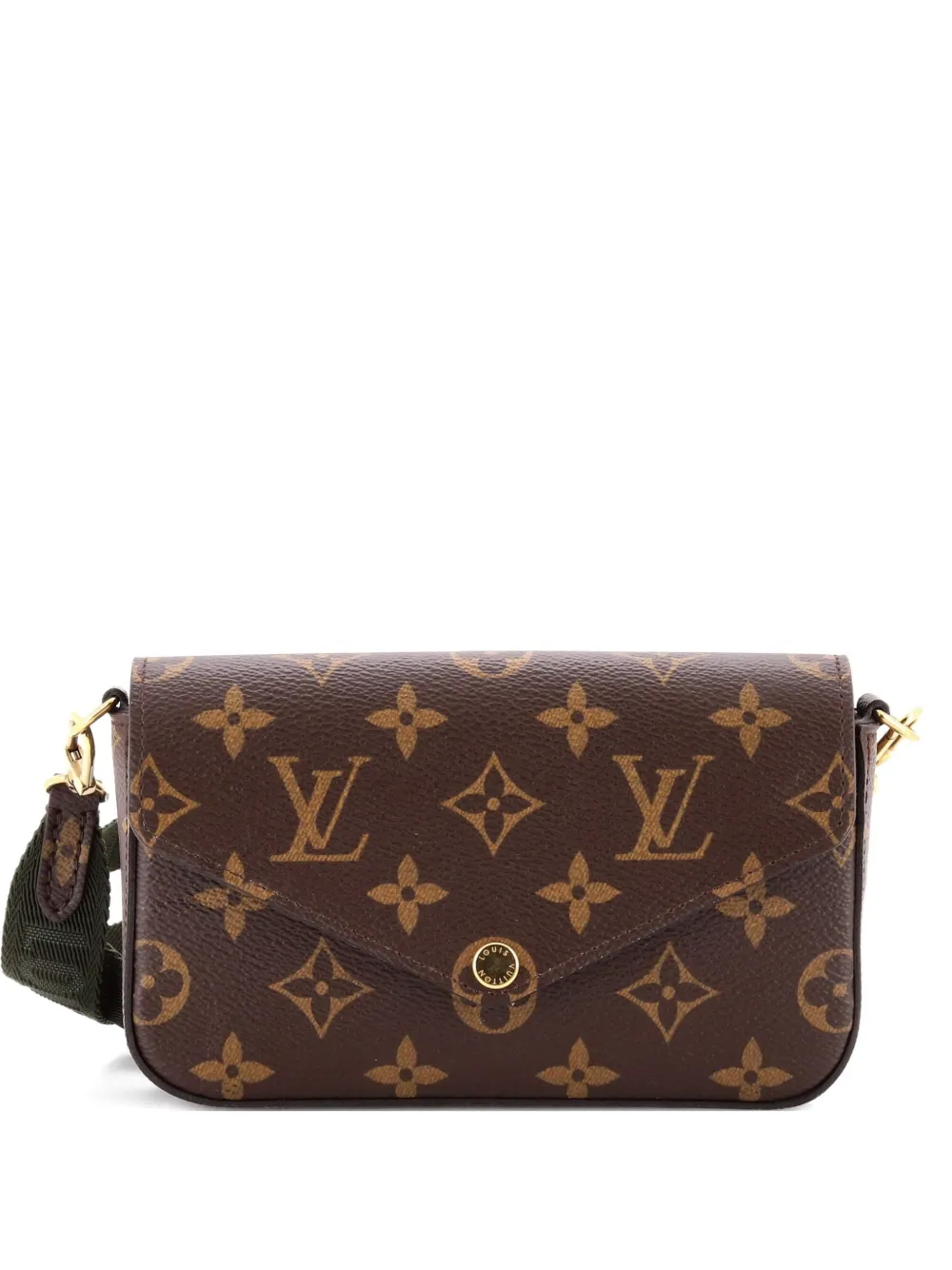 Louis Vuitton Pre-Owned Felicie Strap & Go Handbag Monogram Canvas crossbody bag - Marrone