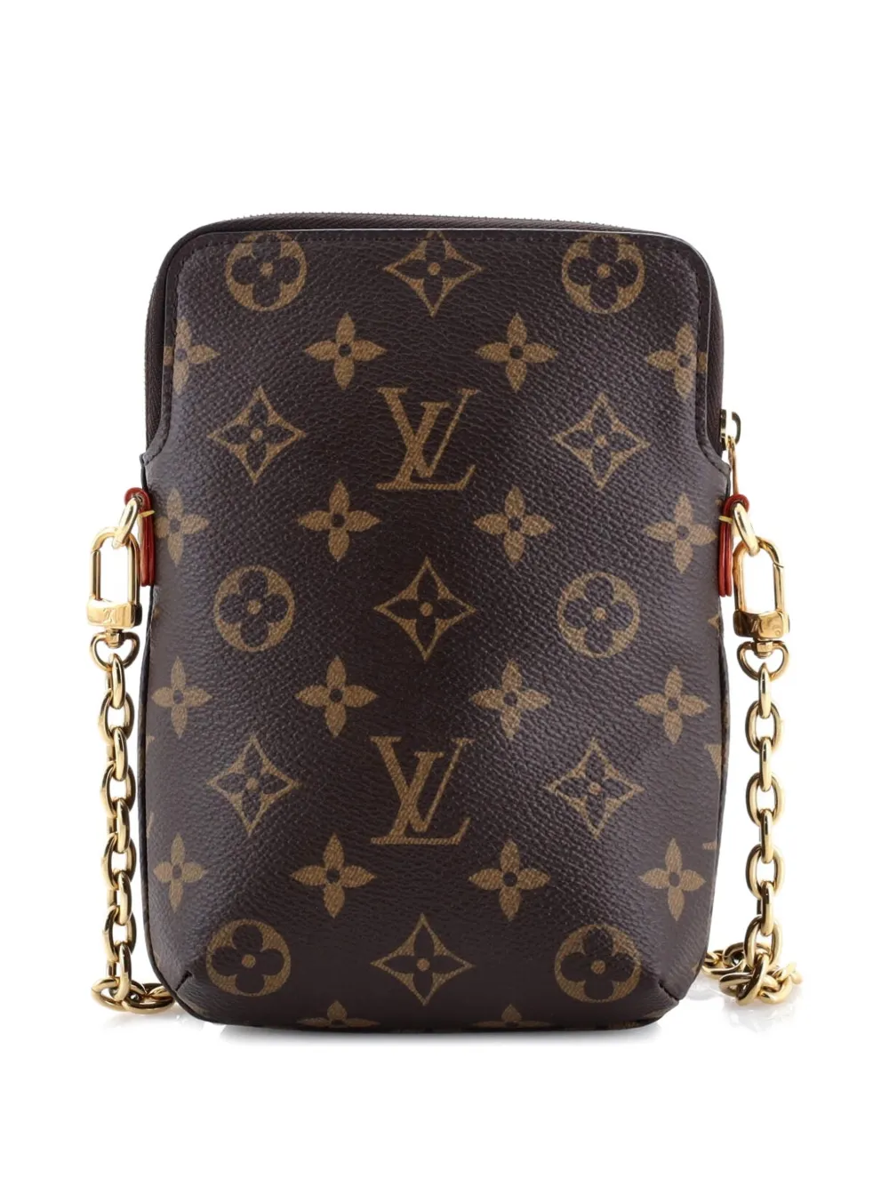 Pre-owned Louis Vuitton Utility Phone Sleeve Bag Monogram Canvas Crossbody Bag In Brown