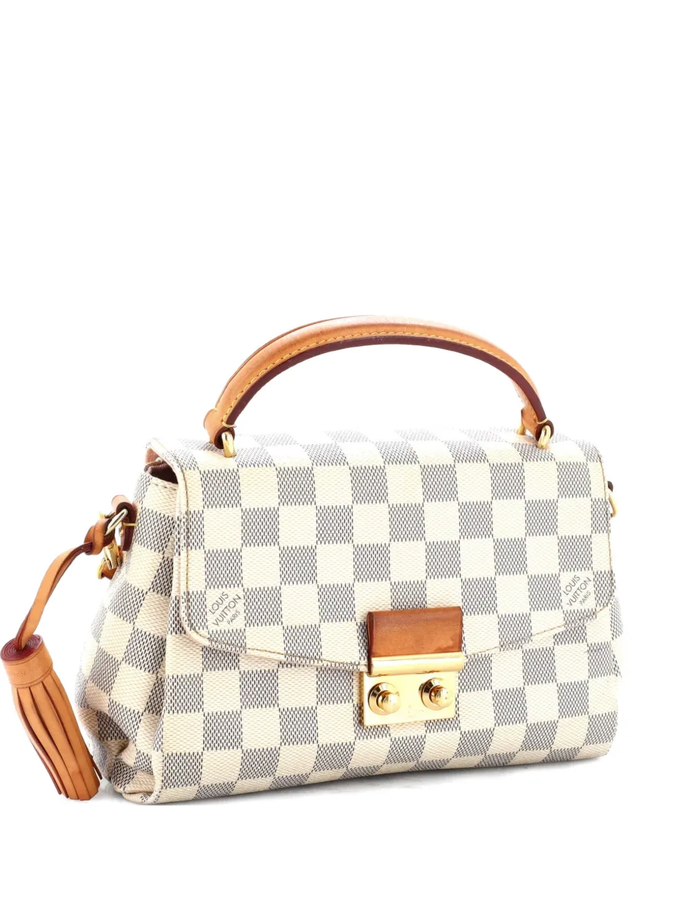 Pre-owned Louis Vuitton Croisette Handbag Damier Crossbody Bag In White