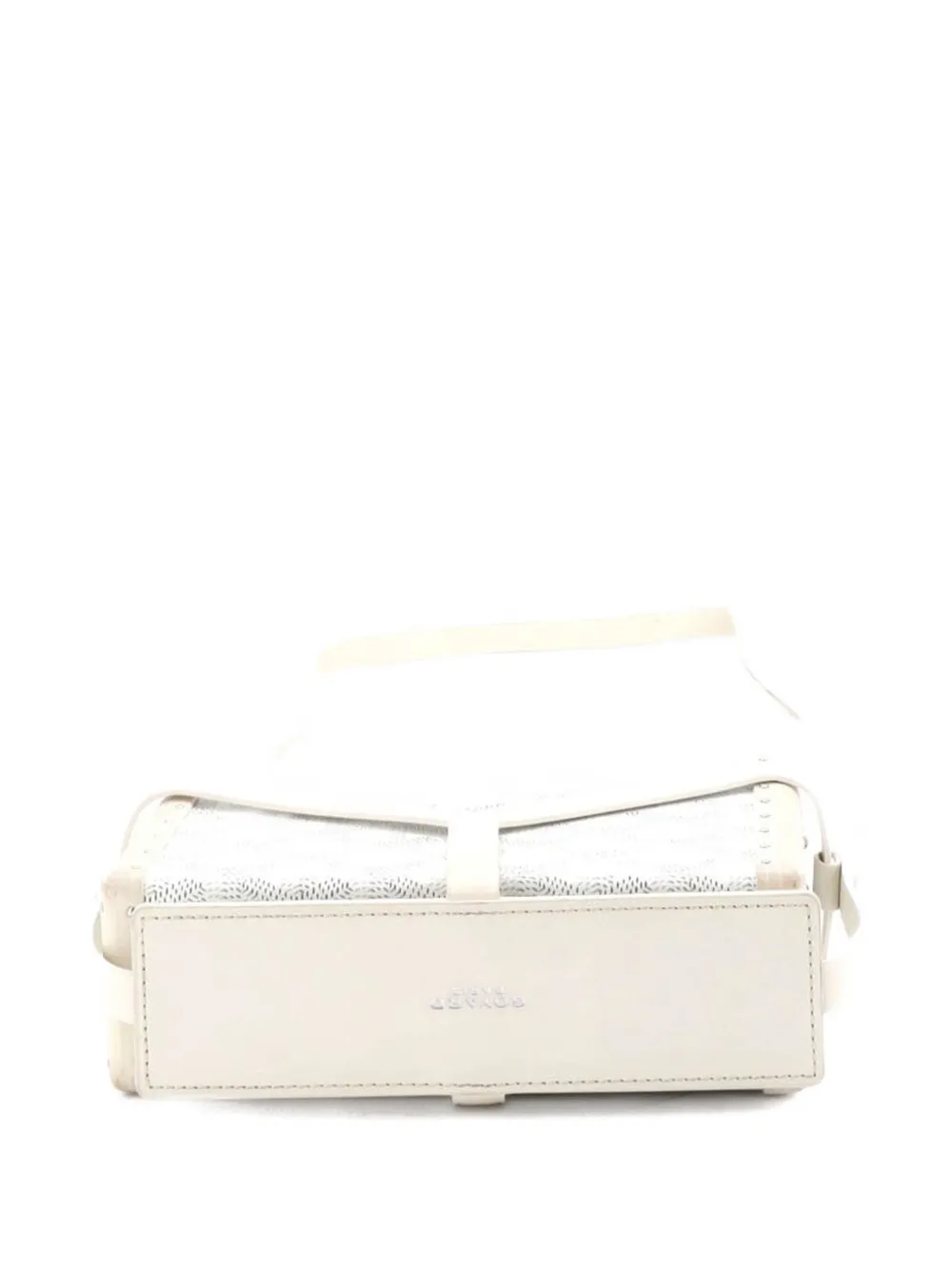 Pre-owned Goyard Minaudiere Bag Coated Canvas Clutch Bag In White