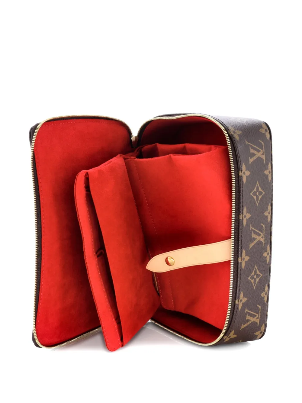 LOUIS VUITTON Pre-owned Nice Jewelry Case Monogram Canvas Pouch In Brown