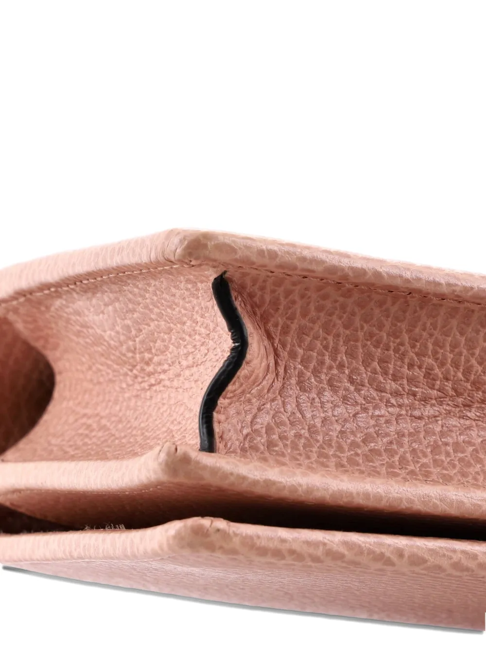 GUCCI Pre-owned Petite Gg Marmont Chain Wallet Leather Mini Crossbody Bag In Pink