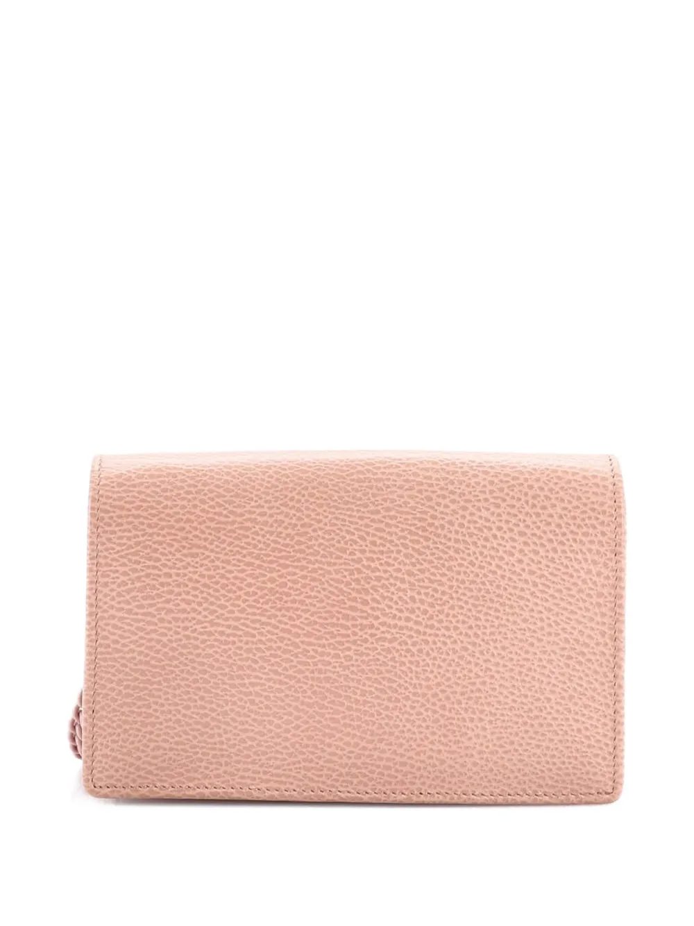 GUCCI Pre-owned Petite Gg Marmont Chain Wallet Leather Mini Crossbody Bag In Pink