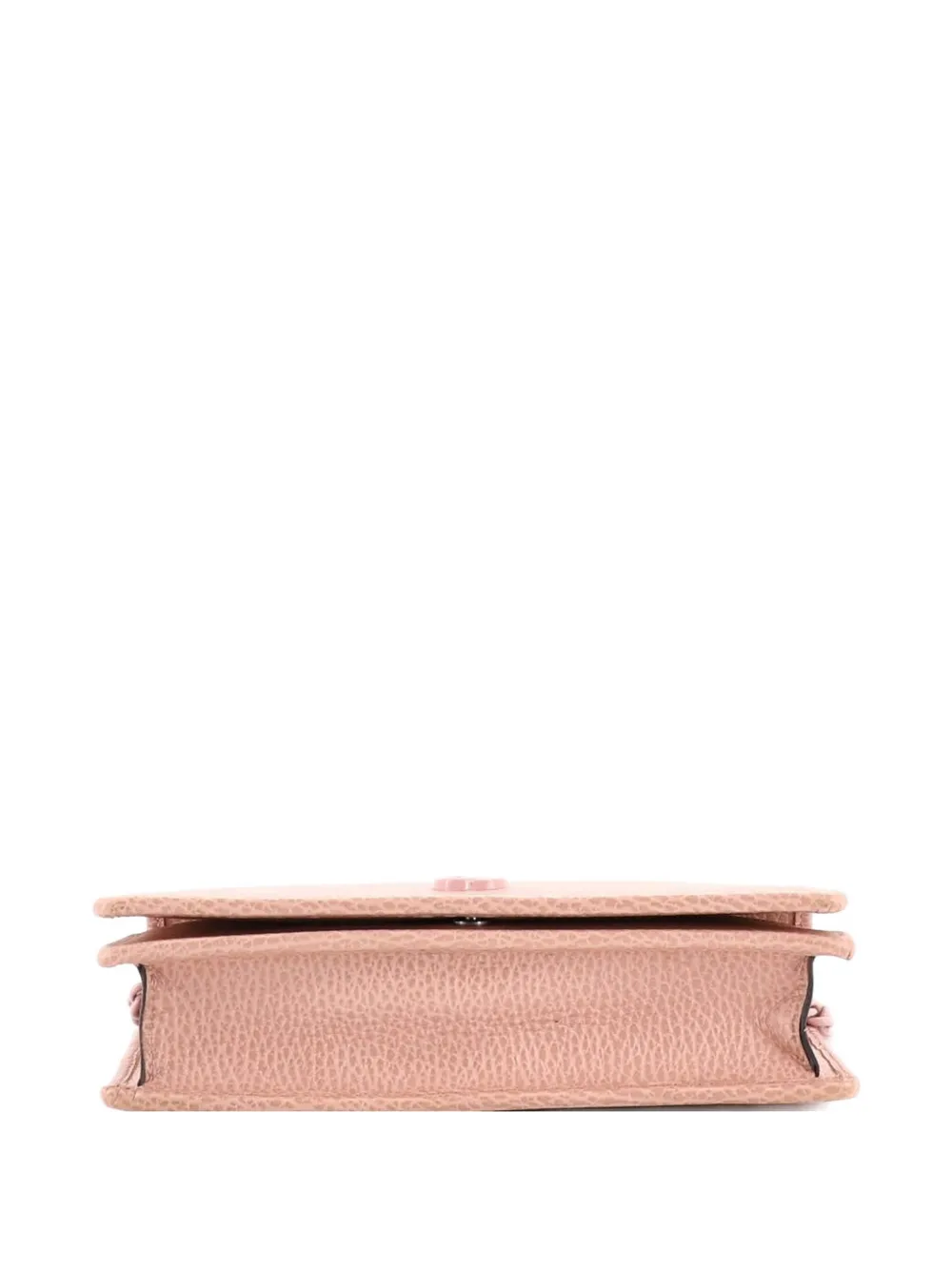 GUCCI Pre-owned Petite Gg Marmont Chain Wallet Leather Mini Crossbody Bag In Pink