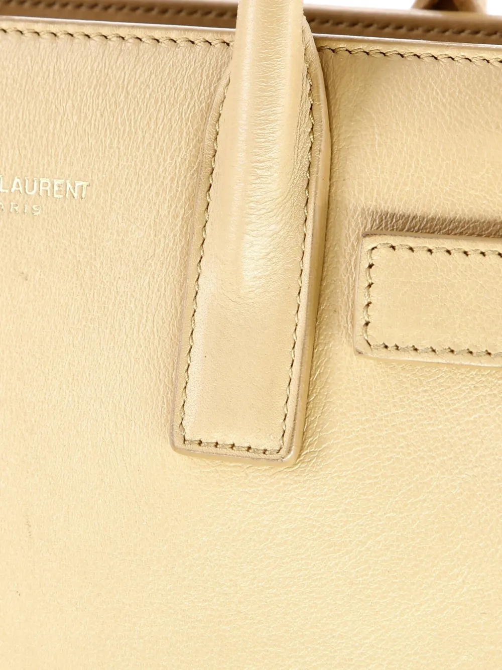 SAINT LAURENT Pre-owned Sac De Jour Bag Leather Nano Tote Bag In Neutral