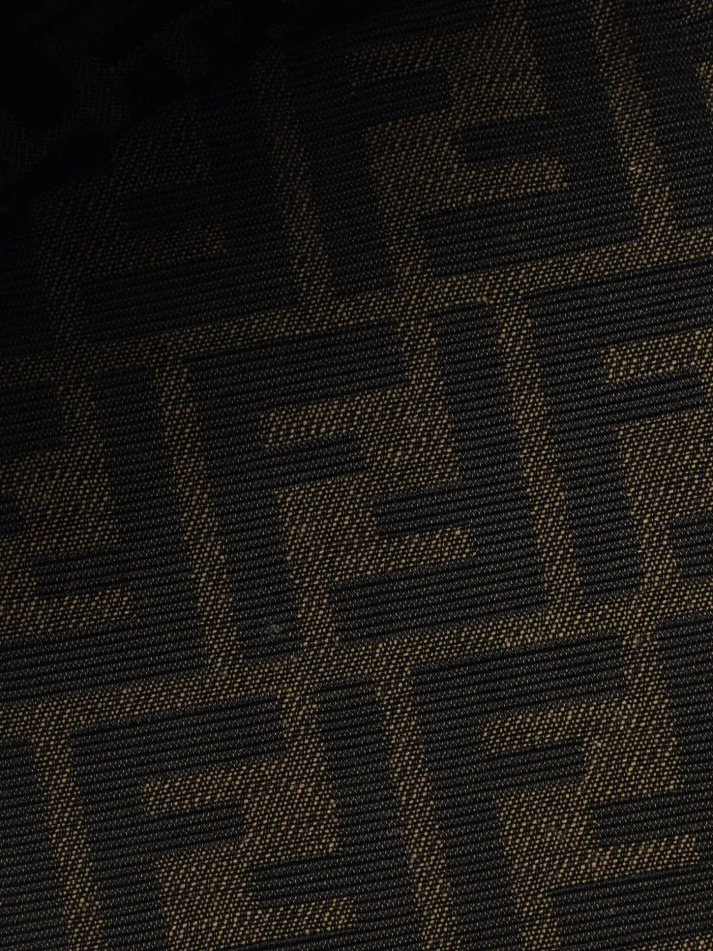 Pre-owned Fendi Step Out Straw And Zucca Canvas Medium Bucket Bag In Brown