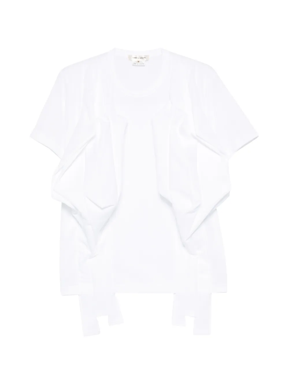 Comme Des Garçons t-shirt à détail drapé - Blanc
