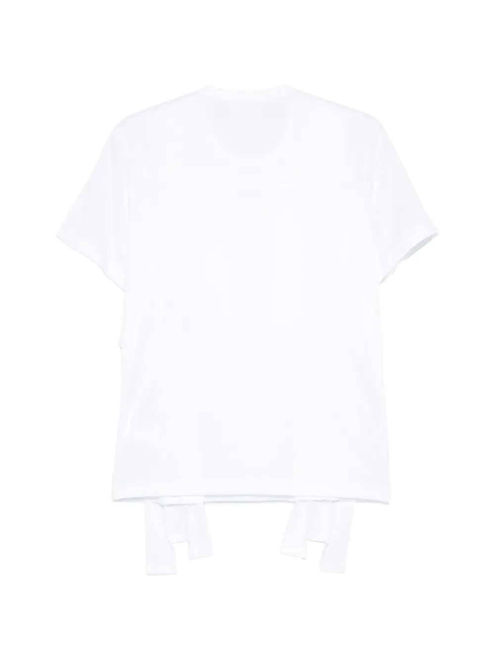 Comme Des Garçons T-shirt met gedrapeerd detail Wit