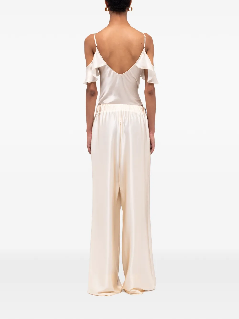 Donde Esteban Salpicon fruit-print trousers - Beige