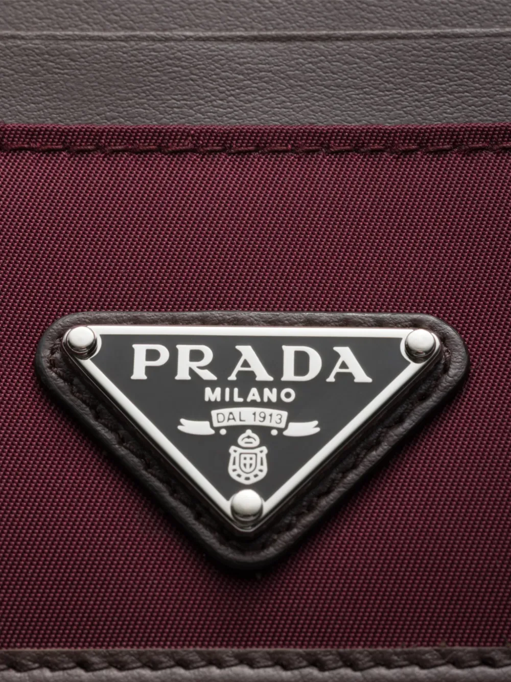  Prada Speedrock Re-nylon Card Holder - Red 