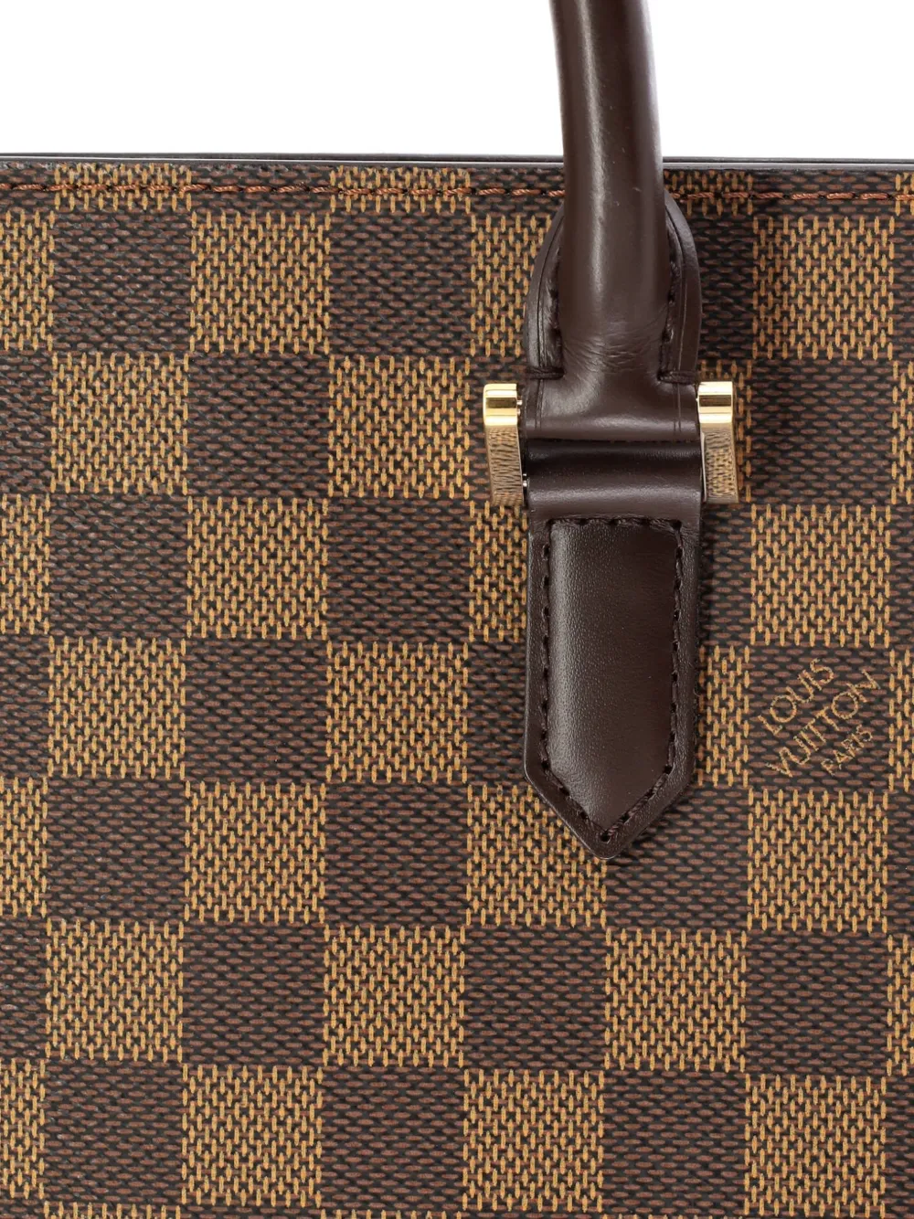 Pre-owned Louis Vuitton Venice Sac Plat Bag Damier Pm Tote Bag In Brown