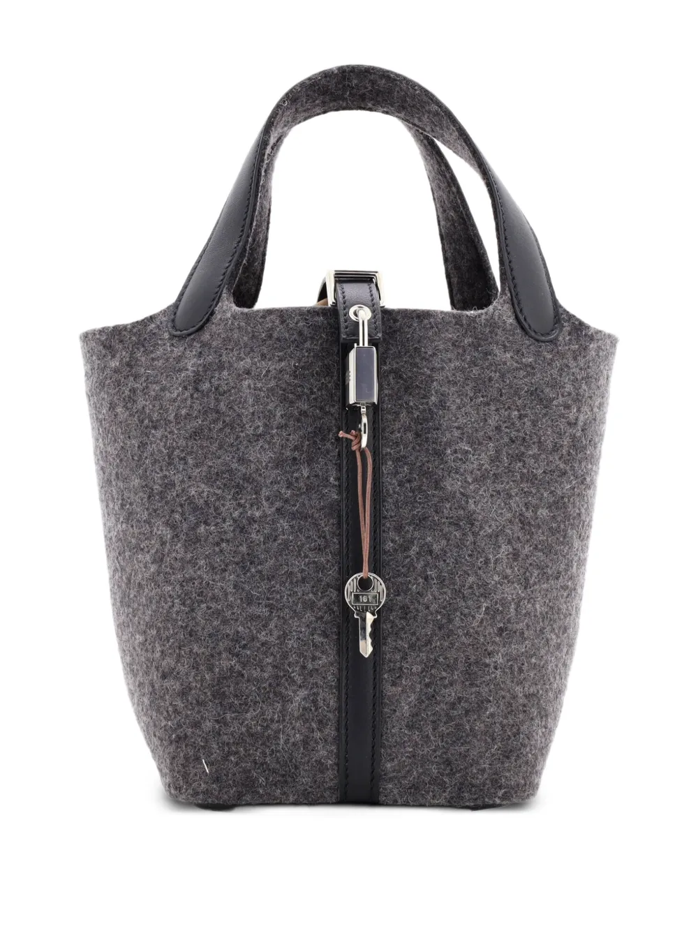 Hermès Pre-Owned Picotin Lock Bag Felt with Leather PM bucket bag | Black | Image 1