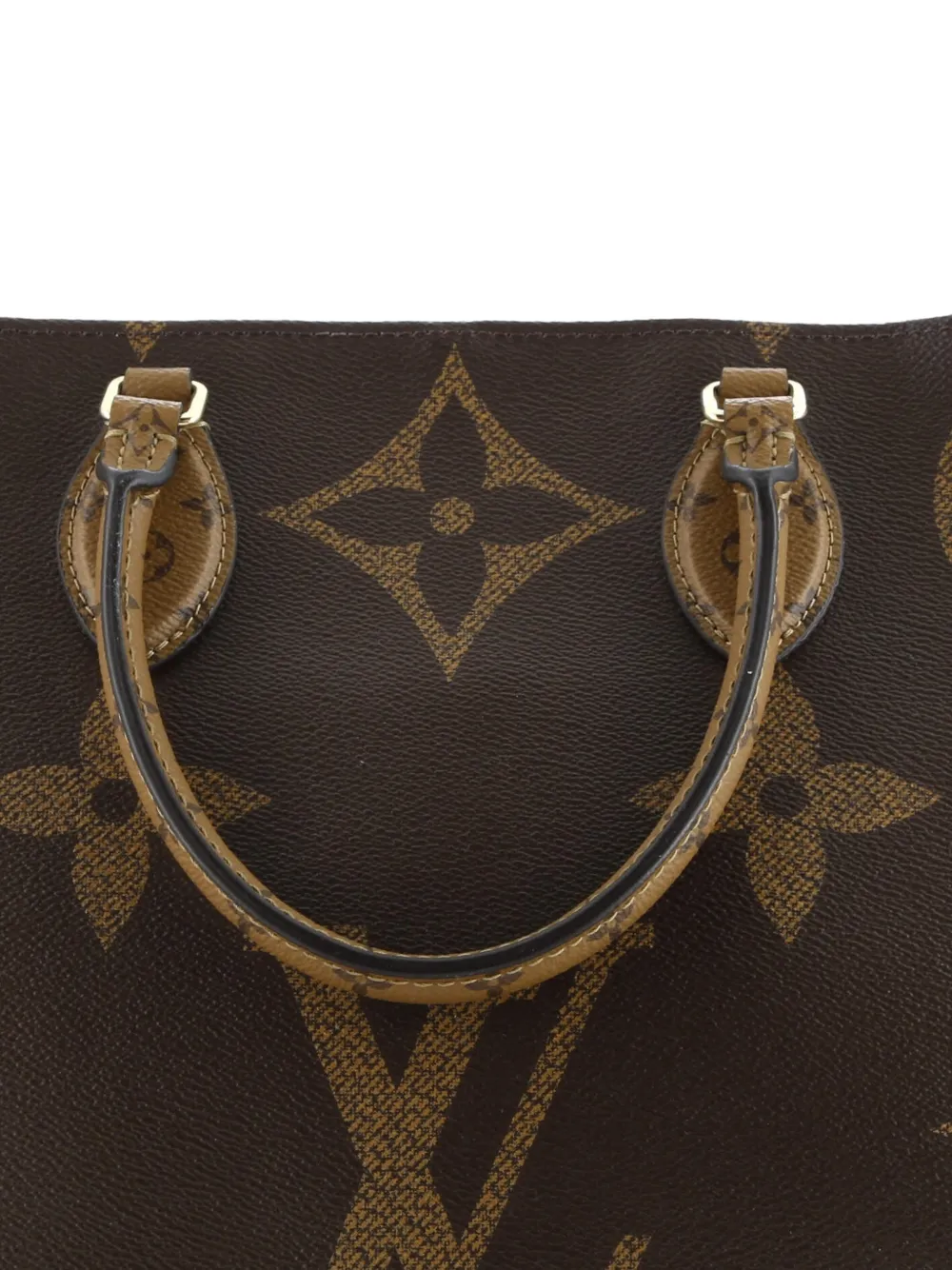 Pre-owned Louis Vuitton Onthego Reverse Monogram Giant Gm Tote Bag In Brown