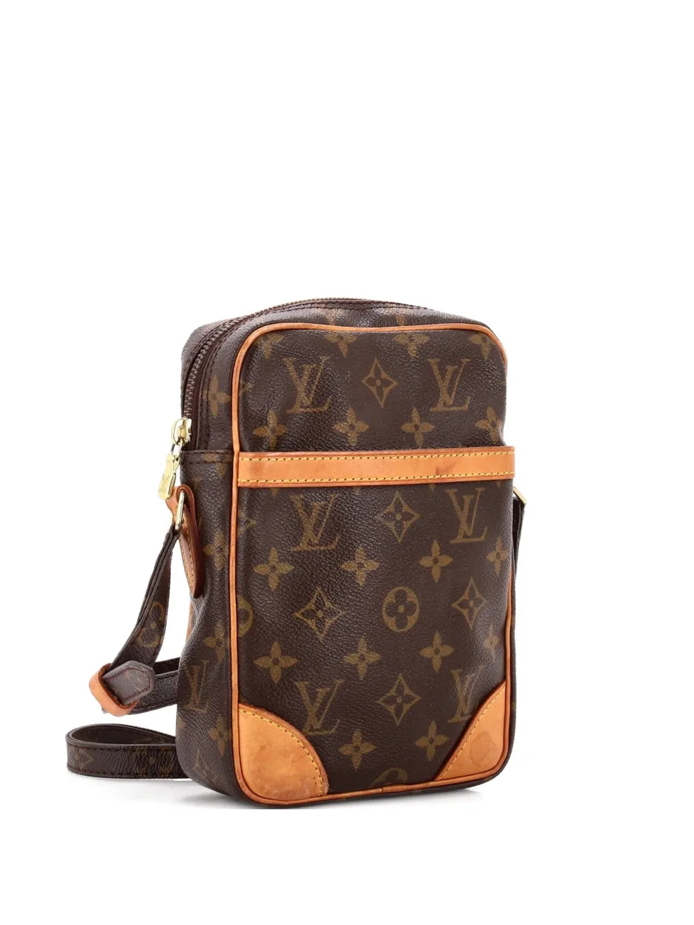 Pre-owned Louis Vuitton Danube Handbag Monogram Canvas Crossbody Bag In Brown