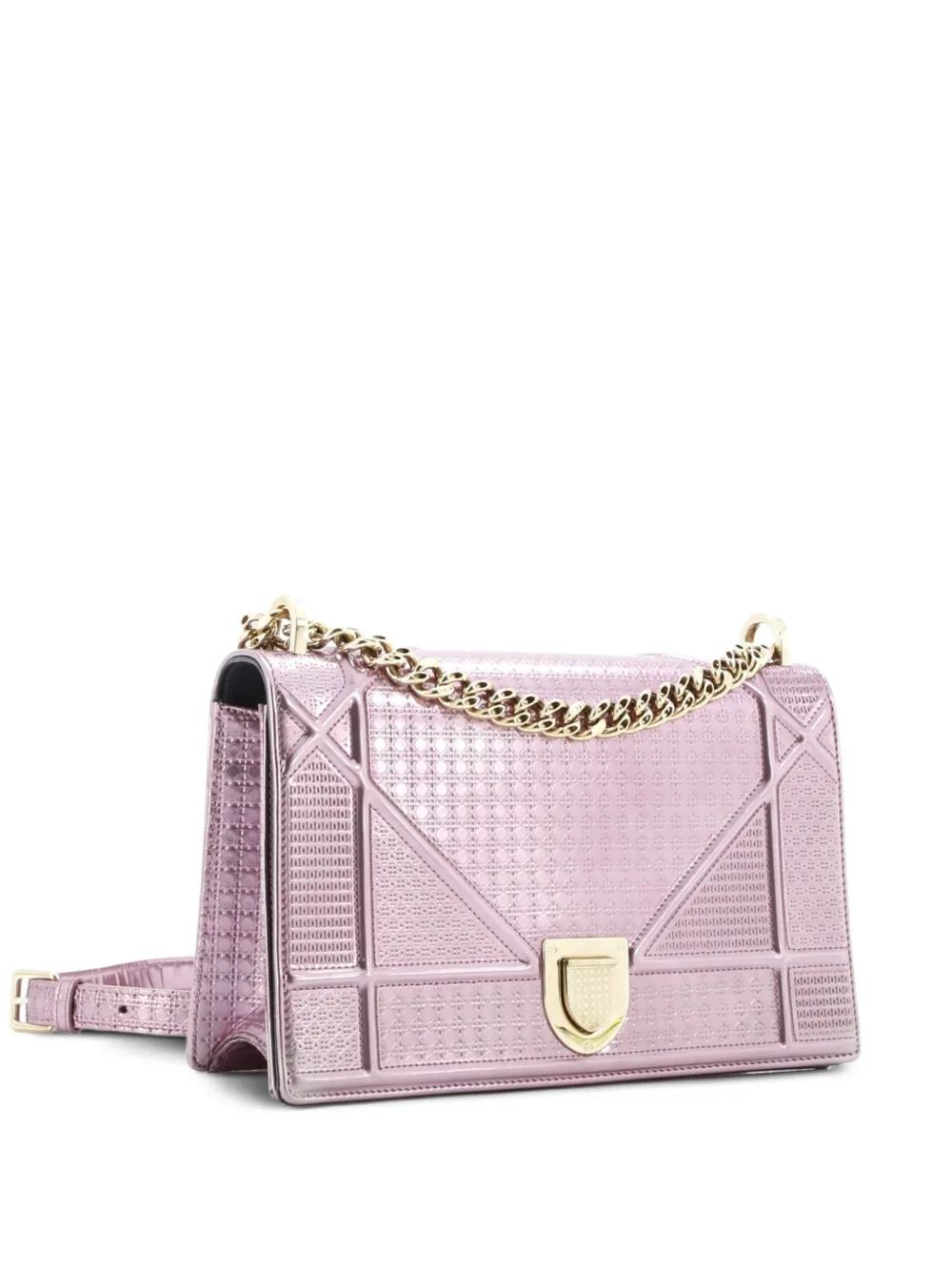 Christian Dior Pre-Owned Diorama Flap Bag Cannage Embossed Calfskin Medium shoulder bag - Rosa