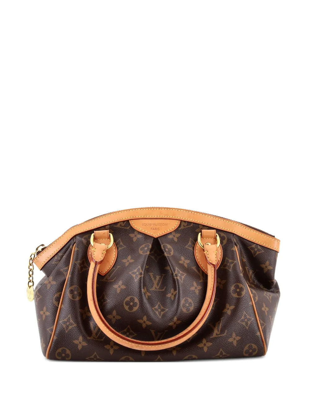 Pre-owned Louis Vuitton Tivoli Handbag Monogram Canvas Pm Satchel In Brown