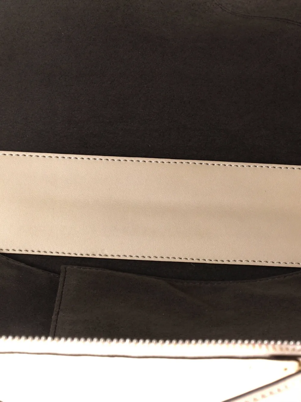 Pre-owned Fendi Ff Logo Suitcase Leather Medium Crossbody Bag In Neutral