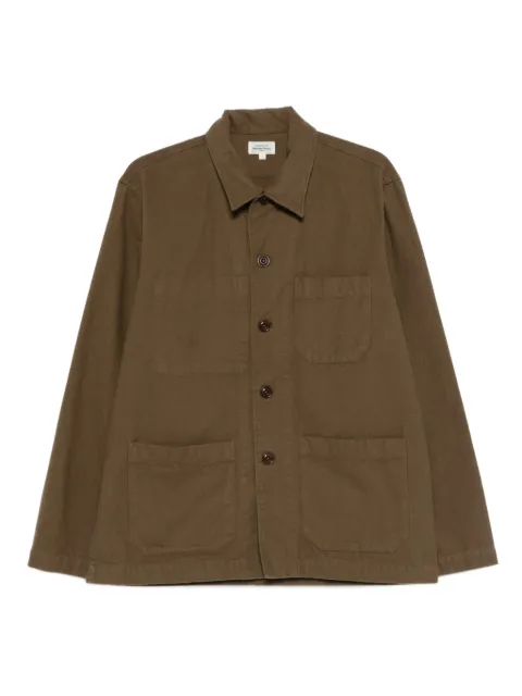 HARTFORD buttoned patch-pocket overshirt
