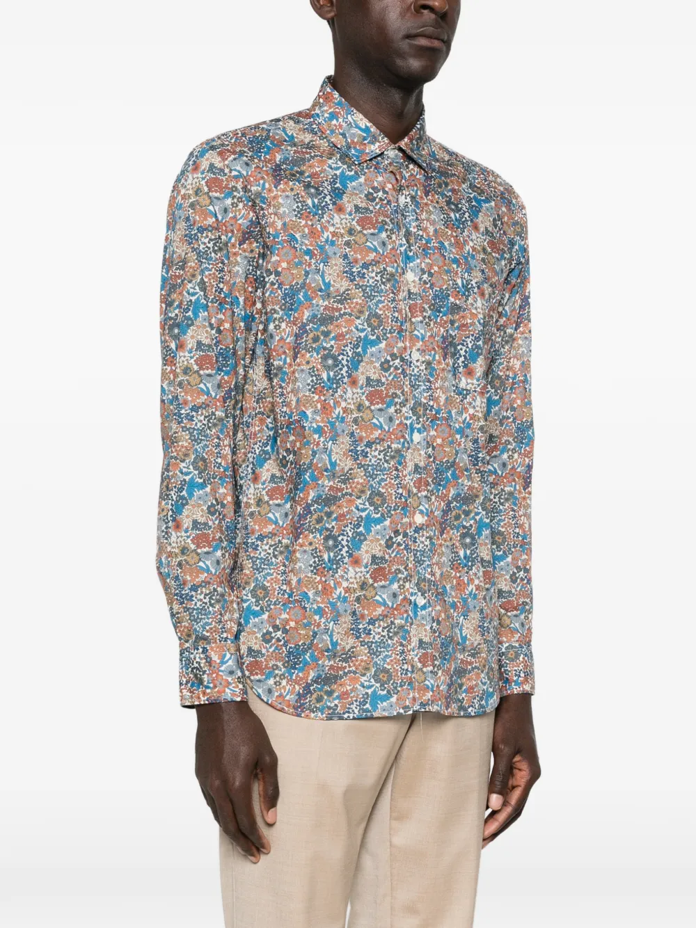  Hartford Camicia A Fiori - Blu 