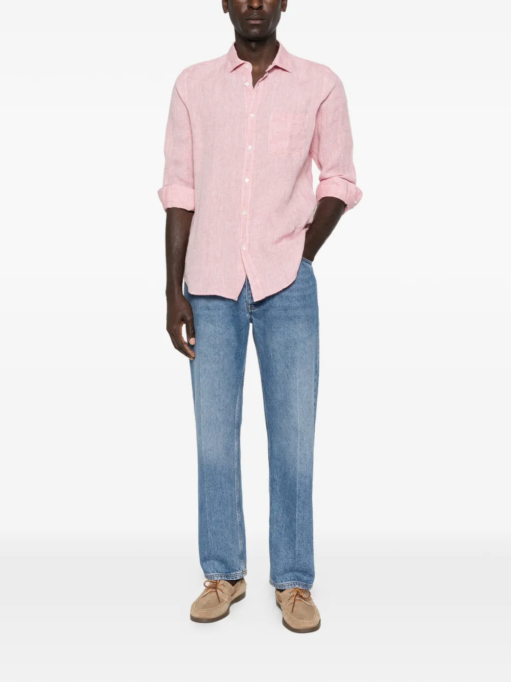HARTFORD linen shirt - Roze