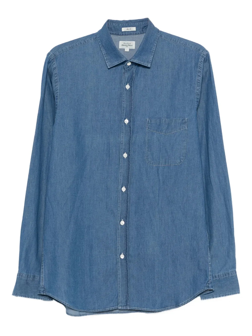 HARTFORD pocket denim shirt - Blu