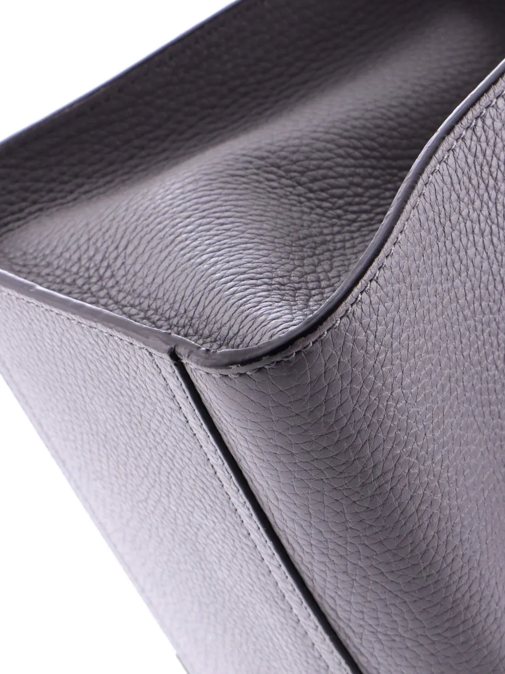 GUCCI Pre-owned Gg Marmont Top Handle Bag Leather Small Satchel In Gray