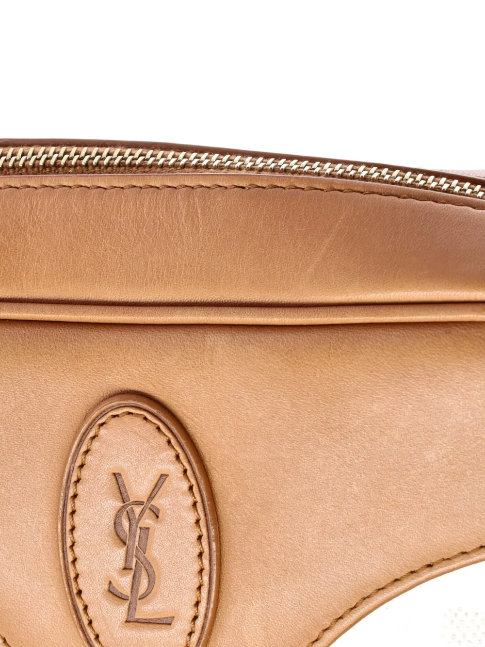 SAINT LAURENT Pre-owned Le Monogramme Coeur Bag Canvas And Leather Crossbody Bag In Brown