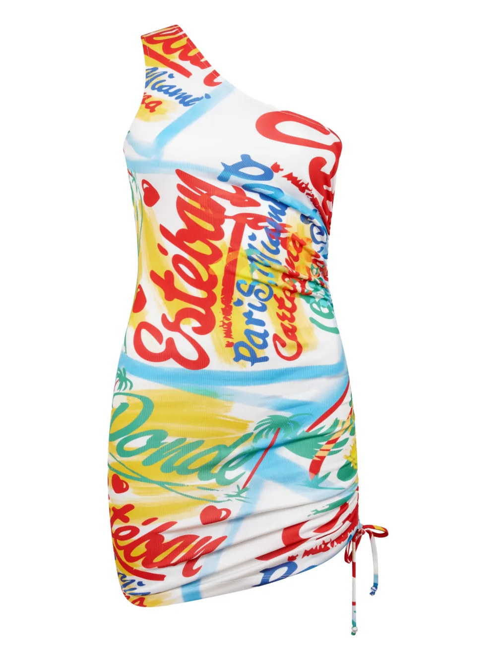 Donde Esteban Bazurto one-shoulder dress - Bianco