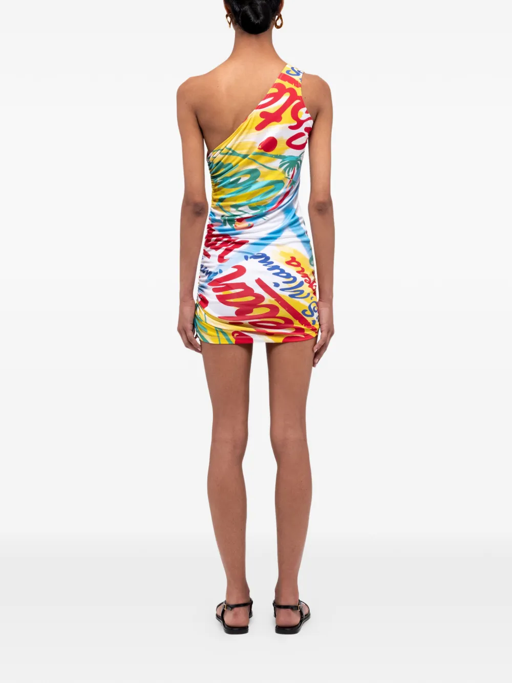Donde Esteban Bazurto asymmetrische mini-jurk Wit
