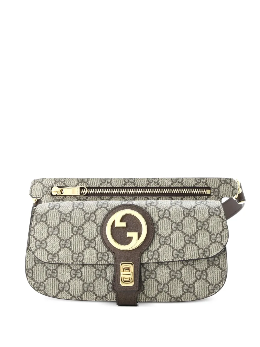 Gucci Pre-Owned Blondie Flap Pocket GG Coated Canvas belt bag - Marrone